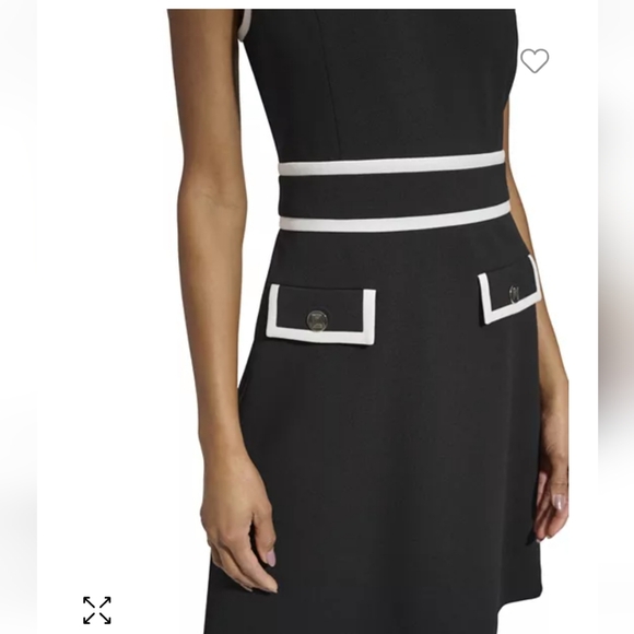 Nwt KARL LAGERFELD PARIS contrast dress - Picture 3 of 14